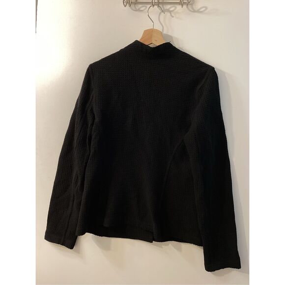 Eileen Fisher Black Textured Button Front Jacket Women’s cardigan blazer Minimal - Picture 11 of 13